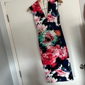 Cocktail or night-out floral dress